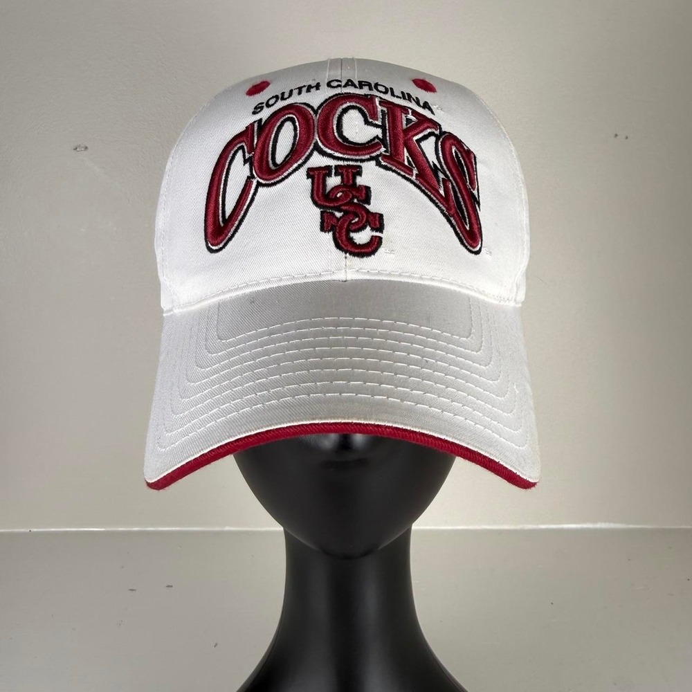 South Carolina Gamecocks Top Of The World Big Logo Hat White Strapback